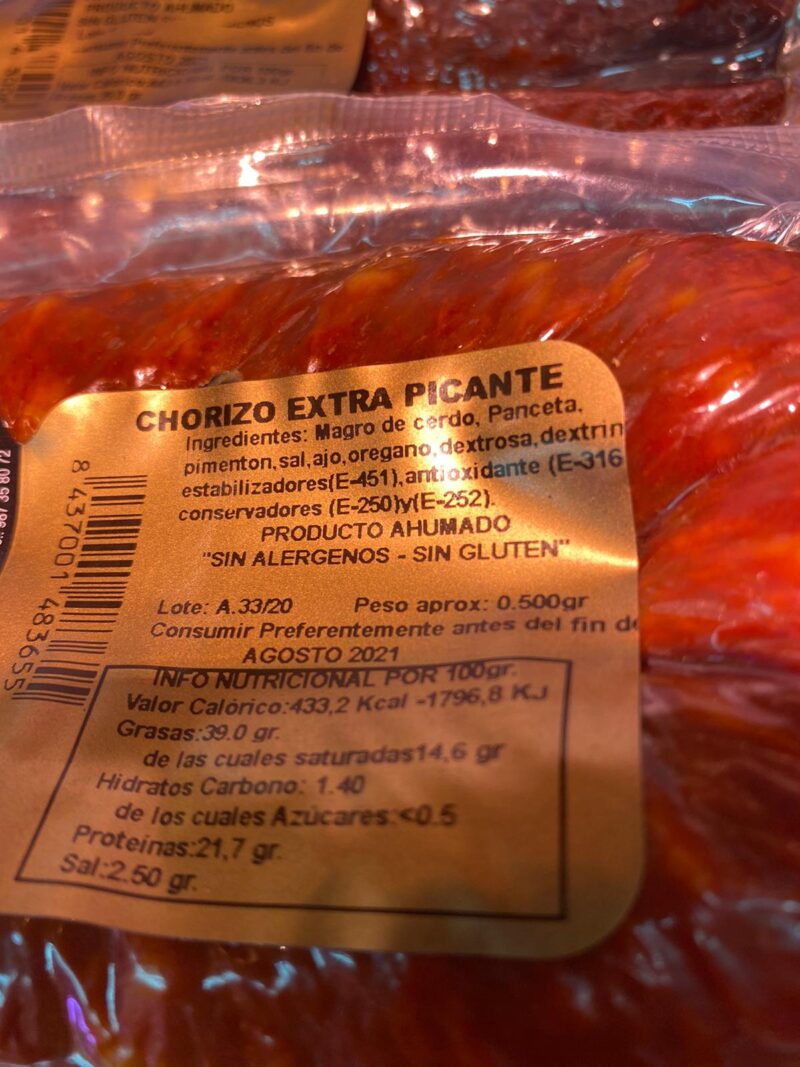 Chorizo casero Ahumado de León Picante